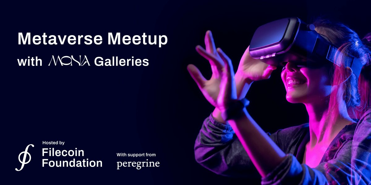 Are you in #Lisbon? 🇵🇹  Don’t forget to stop by the #Filecoin Foundation Hacker Base for a #Metaverse Meetup with @monaverse for interactive demos, #VirtualReality tours, and a happy hour!🍸. 🏞 📅 TODAY ⏰ 12:30 - 18:00 PM local time 📍 Garagem Lisboa