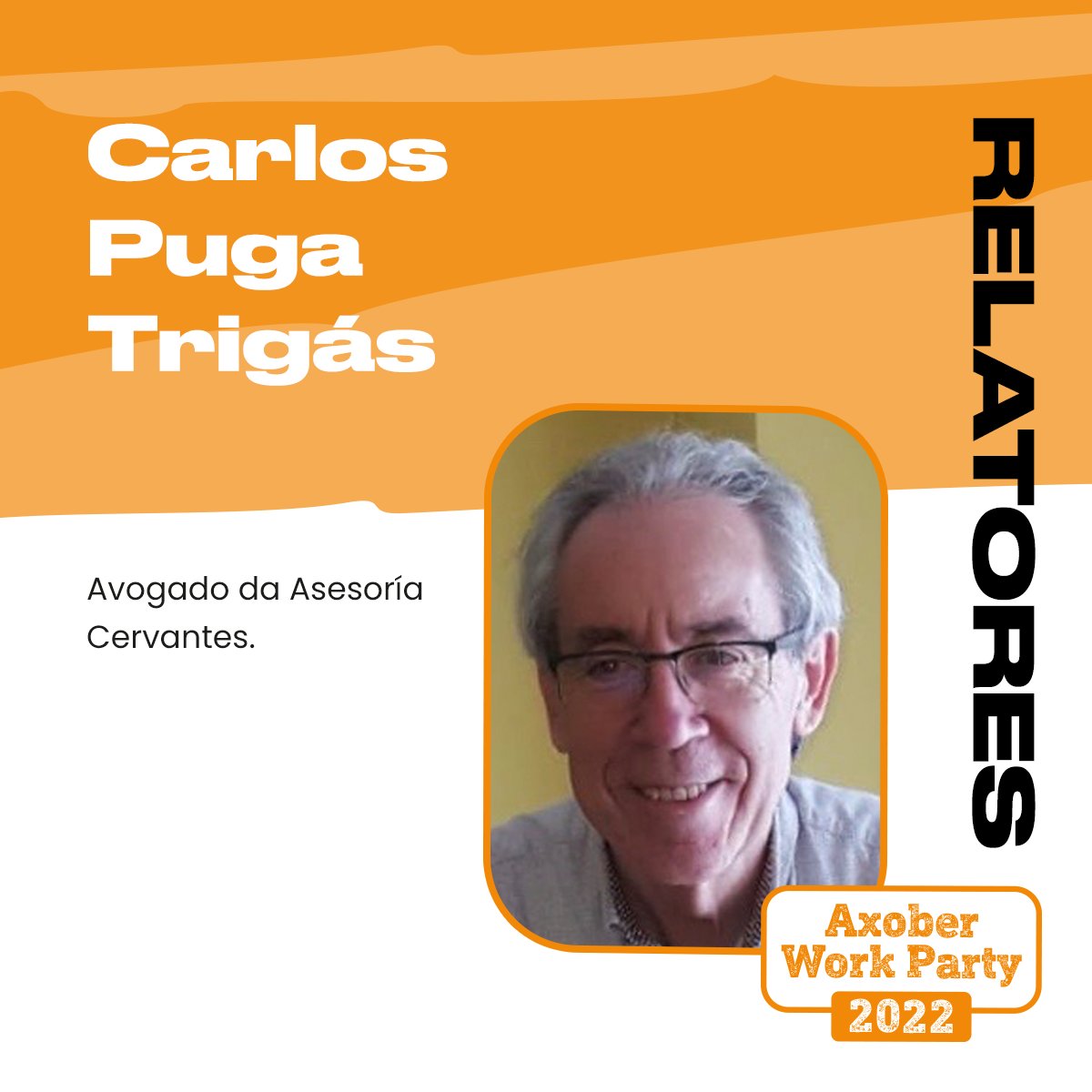 Axober_org's tweet photo. Carlos Puga Trigás, avogado la Asesoría Cervantes de #carballo, tamén acompañaranos na #axoberworkparty2022 na que falaremos sobre os aspectos claves da nova e polémica Reforma Laboral.

Reserva a túa praza xa no ☎️ 981 756 313.
__
#axober #carballomola @carballo_gal https://t.co/myZoNzB1iW