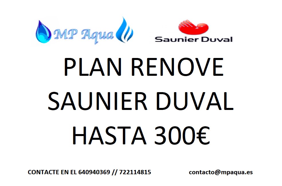 MP_Aqua's tweet photo. ¿Sabes lo que podrías ahorrar con una caldera de condensación? No dudes, ahora es el momento. En 
@saunierduval apuestan por ello y han lanzado #Inconformista, un Plan Renove que puede proporcionarte hasta 300€ por el cambio de tu caldera. Consúltanos! #nuestrotrabajotubienestar https://t.co/vd6E1Sshdz