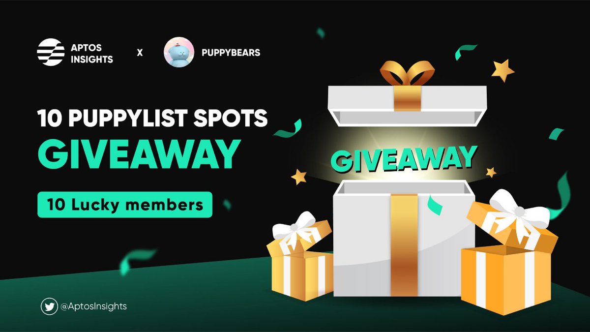 Aptos Insights 🌐🖤🤍 (@aptosinsights) on Twitter photo ☀️A GIVEAWAY EVENT SPONSORED BY <a href="/puppybearsnft/">puppybears 🐶🐻</a> COMING
We are giving away 10 puppylist spots 10 lucky winners 🥰
To win👇
1️⃣ Follow @AptosInsight & <a href="/puppybearsnft/">puppybears 🐶🐻</a>
2️⃣ Like & Retweet this tweet
3️⃣ Tag 3 friends
🔥 Like & Retweet to support us! 🔥
#aptos #aptosnft 🖤🤍 ☀️A GIVEAWAY EVENT SPONSORED BY <a href="/puppybearsnft/">puppybears 🐶🐻</a> COMING
We are giving away 10 puppylist spots 10 lucky winners 🥰
To win👇
1️⃣ Follow @AptosInsight & <a href="/puppybearsnft/">puppybears 🐶🐻</a>
2️⃣ Like & Retweet this tweet
3️⃣ Tag 3 friends
🔥 Like & Retweet to support us! 🔥
#aptos #aptosnft 🖤🤍