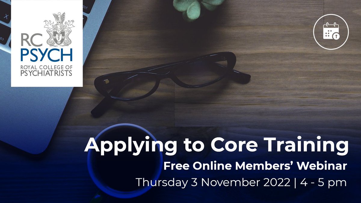 Registration is now open for next week’s free members’ webinar: Applying to Core Training, where we will be joined by our speakers, Jennifer Barstone, Dr James Duggan and Dr Chris Walsh. Book your place here: bit.ly/3eJDgoB @rcpsych #RCPsychLIVE