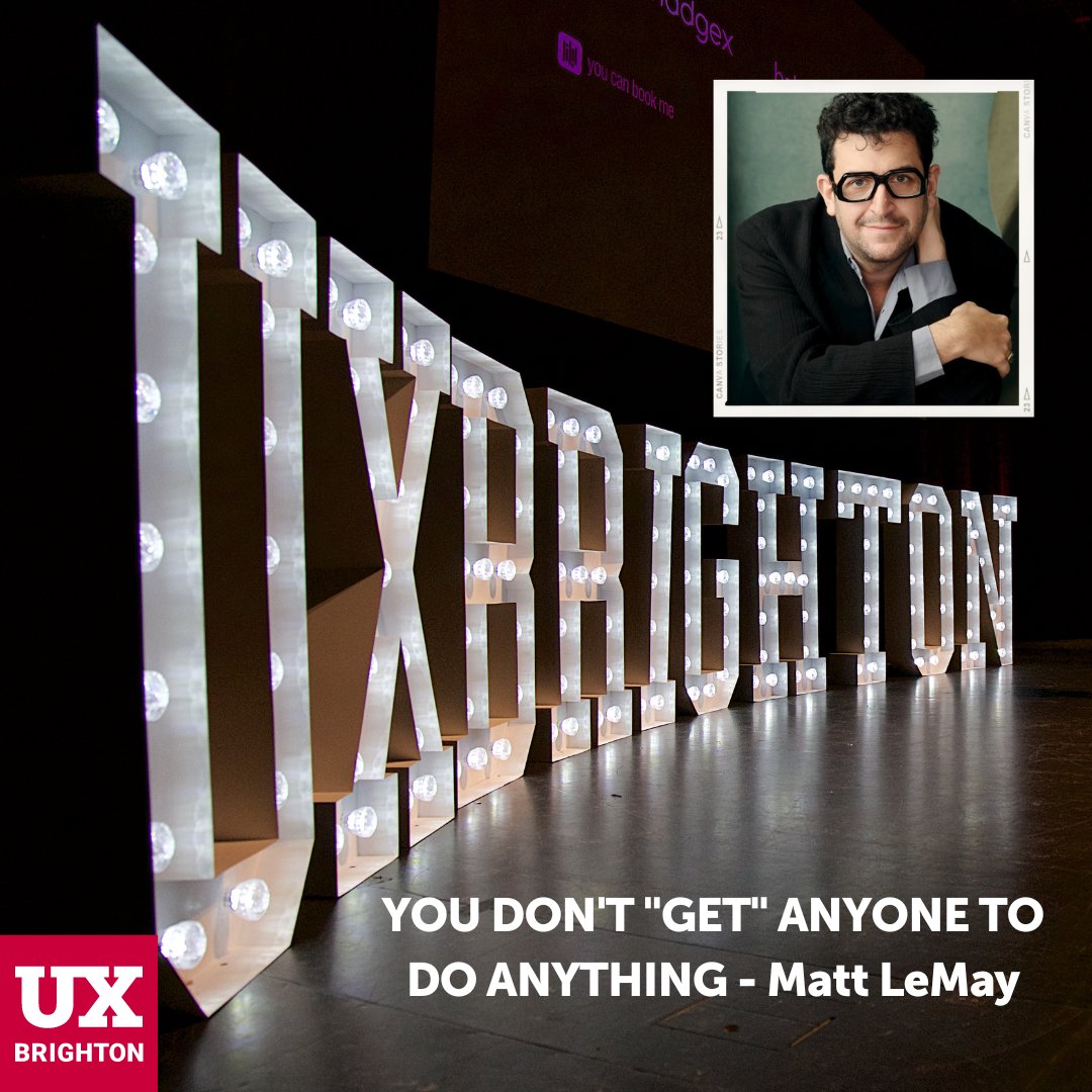 UXbri's tweet photo. We are excited to announce that @mattlemay will be one of our guest speakers at UX Brighton 2022 - UX and Product Management. Come and join us! Only 10 Days to go!! https://t.co/Vi55viLlI3
#productmanagement #ux #brighton #uxdesign #uxbrighton #brightonevent #uxresearcher https://t.co/jNteGVTvno