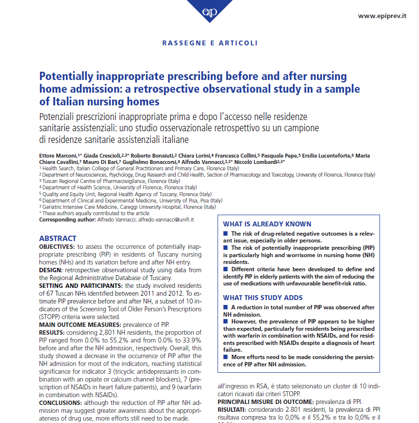 cucumba86's tweet photo. 💊 Our latest research describing the potentially #inappropriate #prescribing in a sample of #Italian #nursing #homes

https://t.co/3KnkldDxgL https://t.co/iuV4APVRre