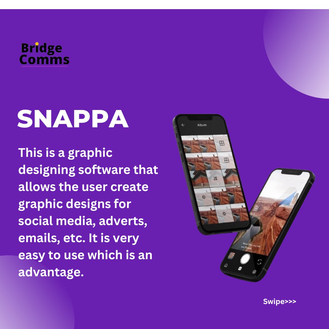 thebridgecomms's tweet photo. Easy to use design apps for content creation.

Swipe>>>>>

#socialmediamanager #socialmediastrategy
#socialmediastrategist #socialmediaagency
#socialmediamarketing #socialmediainfluencer
#socialmediatips #socialmediamarketer
#socialmediaadvertising #socialmediamentor https://t.co/vlJxSCGdRW