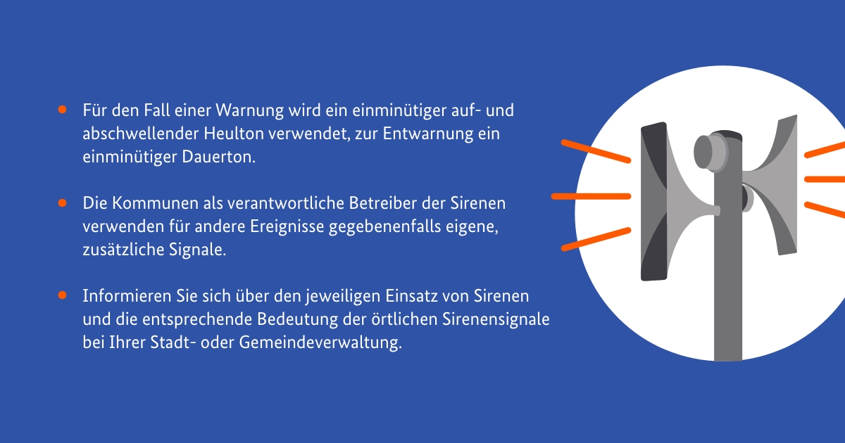 Was heißt es eigentlich, wenn die Sirene heult? Wir haben Ihnen Wissenswertes über dieses wichtige Warnmittel zusammengestellt. ⬇️
#WarnMixFürDeutschland #BBK