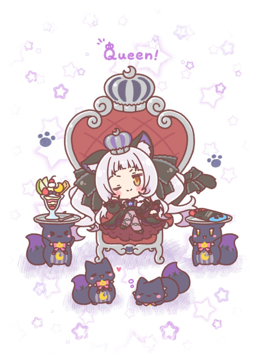 紫咲シオン 「我らのQUEEN!#シオンの書物 」|みたらしねこ@お仕事募集中🐾【VGGC5th・ホロクル5th】のイラスト