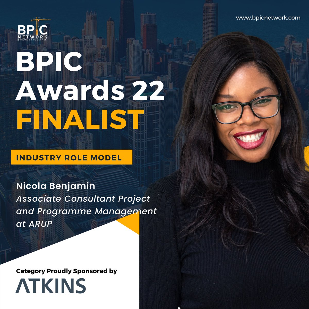 Amazing to see Nicola Benjamin shortlisted in this year’s @BpicNetwork awards! A true role model consistently working to increase the #diversity of the programme management industry and create lasting change.