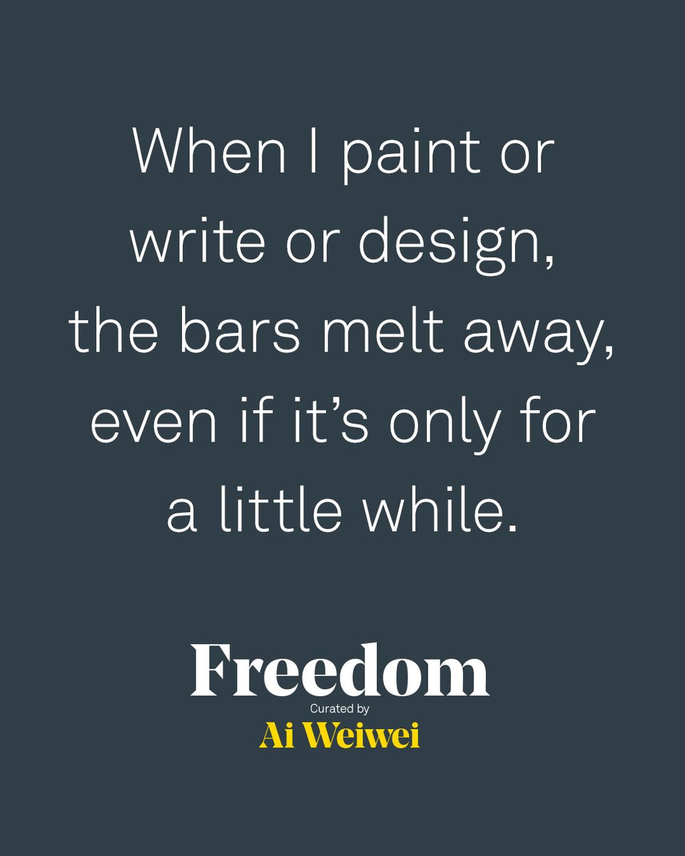 Artist quote from Koestler Arts 15th UK Exhibition - curated by Ai Weiwei. OPENS in two days! 🕊️🖼️🕊️ 📅 27 October – 18 December 2022 📍 Royal Festival Hall | Southbank Centre 🔗 More information: bit.ly/3d7X3wx #UnlockTheTalentInside #Freedom #AiWeiwei #ArtInPrisons