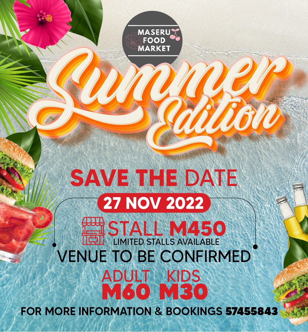 FoodMaseru's tweet image. 📢Stall booking is now open friends!

Please tag your favorite food creatives based in Lesotho and let us create a memorable foodies expirience 🥗🍔🥙🌮🌯 

#27November2022 Save the date 

#MaseruFoodMarket #SummerEdition #FoodiesMarket #Lifestyle #SundayFunday #Lstwitter