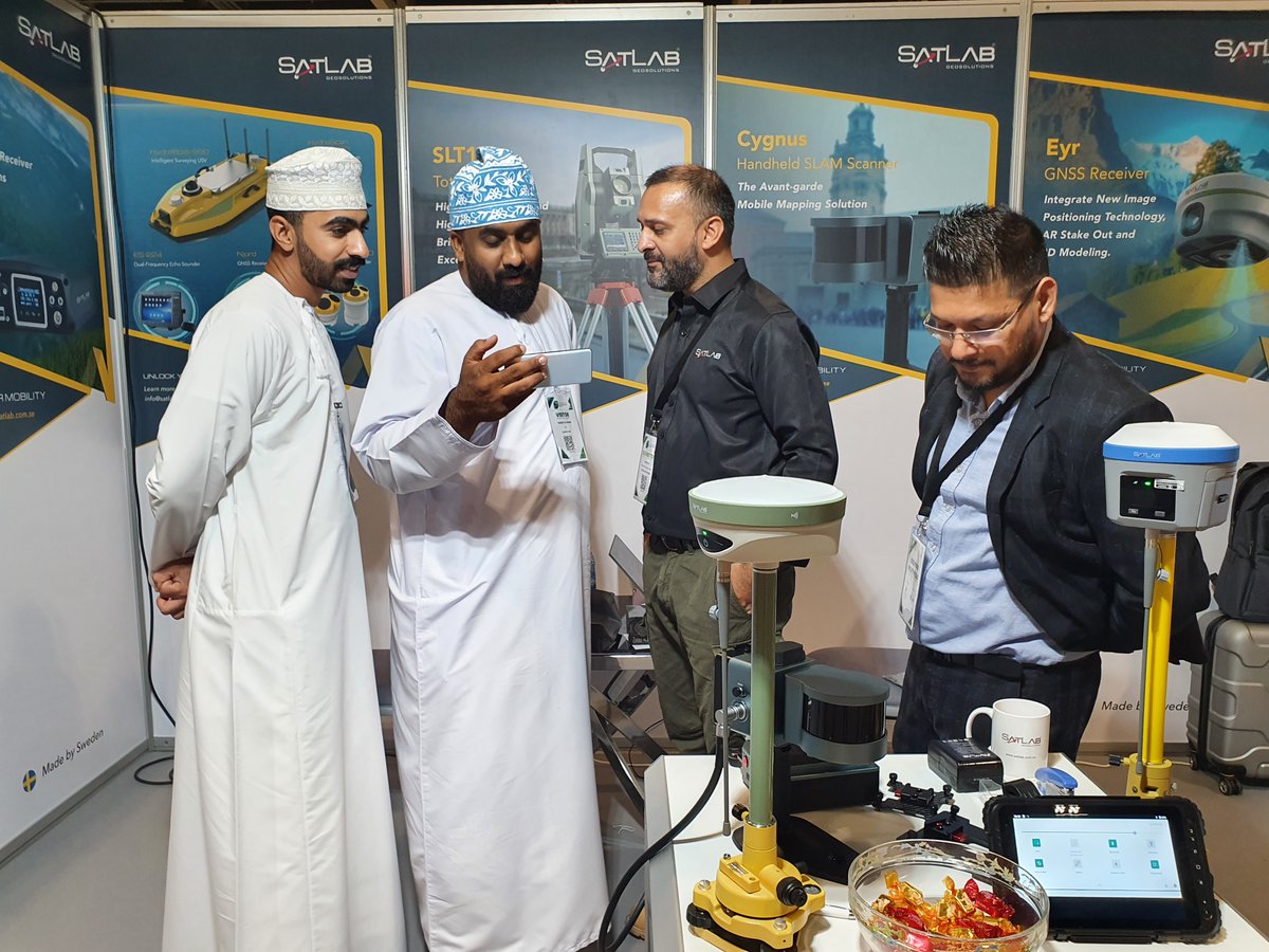 Presented #SatLab's equipment and services to local and international construction industry specialists at Project Oman.
Our partner Gmap LLC is waiting for your personal visit at Booth K32.
#Oman #surveying #mapping #positioning #projectoman #surveyor #building #construction