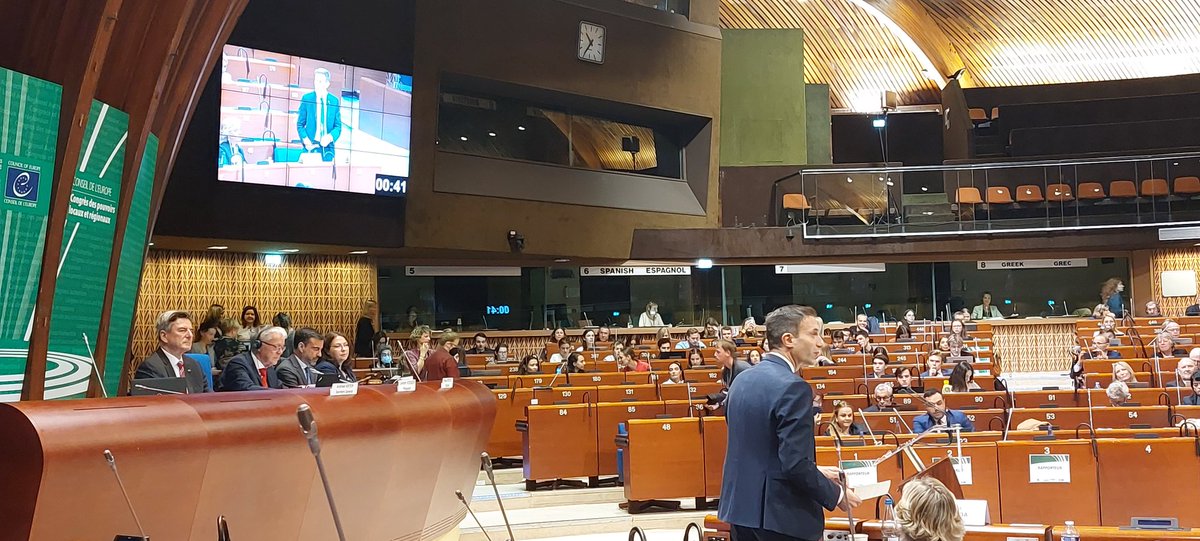 Comienza el 43° Pleno del @COECongress con la elección su nuevo Secretario General, @MoriMathieu y con la asistencia de @J_Benlloch, Ana González, alcaldesa de #Gijón, @JOSEFANAVARRET2 y @JL_Blanco, como representantes de la delegación 🇪🇦 @fempcomunica