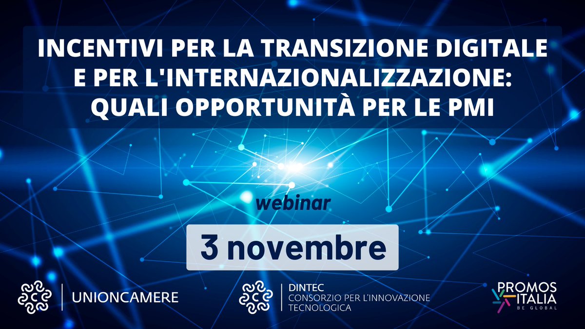 camcom_pno's tweet photo. Il 3 novembre nuovo webinar dedicato a illustrare le opportunità per le PMI contenute nel nuovo Piano di Transizione 4.0: questa volta si parlerà di beni strumentali e immateriali, formazione e connettività.
Per partecipare: https://t.co/mINH7Z83Ph https://t.co/hu6mLkgwID