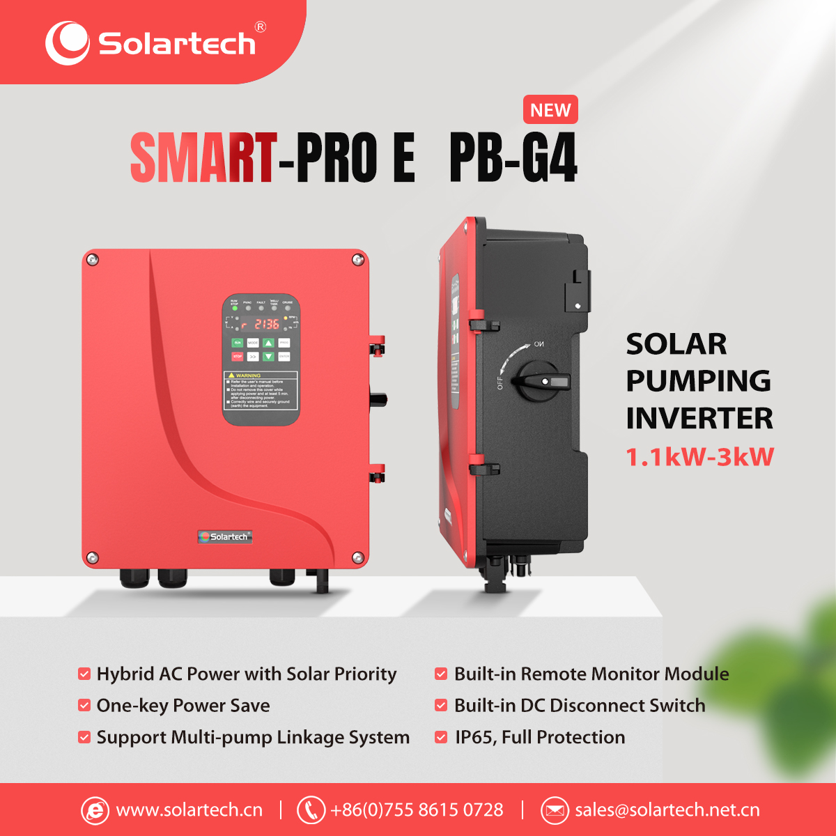 A top level integrated and smart pro solar pumping inverter launched by Solartech.
#solarpumpcontroller #solarinverter #pumpcontroller #solarpumpinverter #solarirrigation #offgridsolar #solarenergy #sustainablesolution #greenagriculture