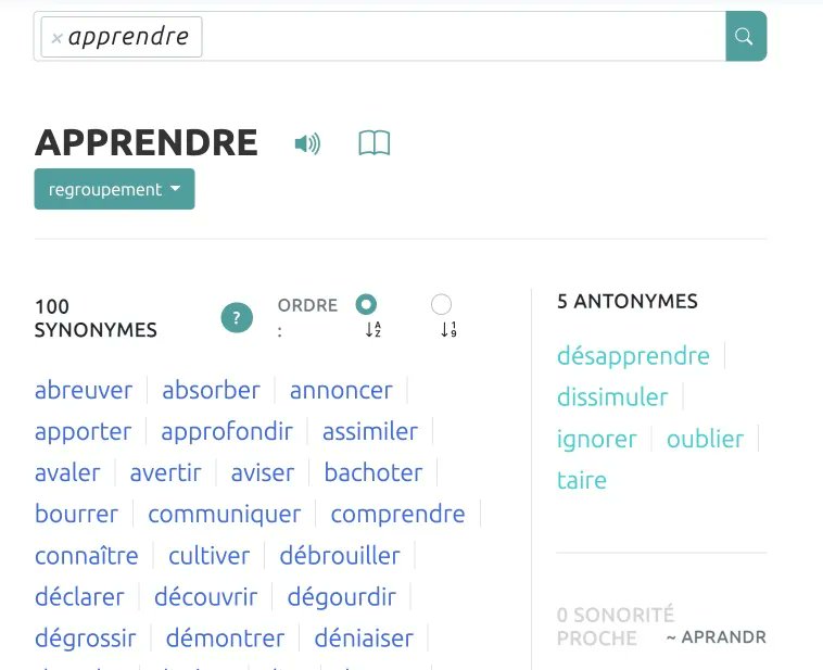 BFoenix's tweet photo. [Les Outils Tice] Un dictionnaire des synonymes en ligne remarquable | https://t.co/fCqa06exXu par @outilstice https://t.co/WQRnwqd9rB