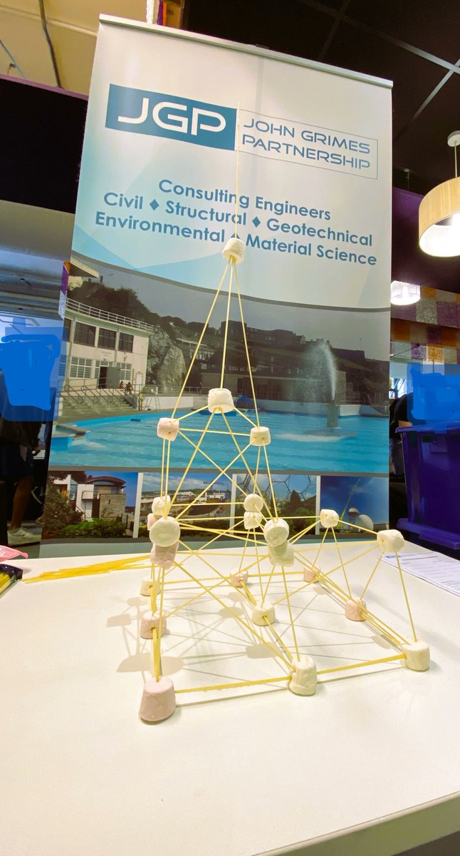 JohnGrimesPship's tweet photo. JGP attended the Exeter Careers Fair last week and our 'Structure Building' competition using just spaghetti & marshmallows proved to be a lot of fun - not least for our own Engineers! #Graduates #exetercareersfair #buildingstructures https://t.co/kedoEL2S7N