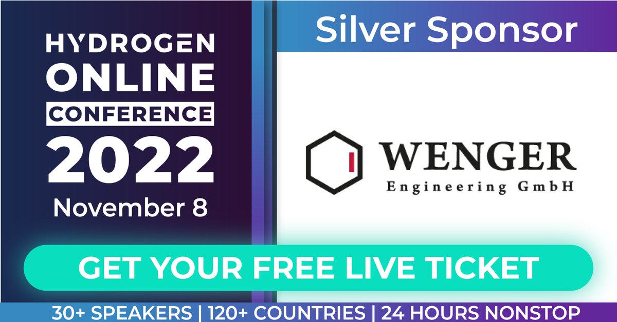 🌍 #HydrogenOnlineConference on November 8 - Get your FREE Live Ticket now: hydrogen-online-conference.com. Let us present one of the SILVER SPONSORS: <a href="/Wenger/">WENGER</a> Engineering GmbH.

#missionhydrogen #hydrogen #h2 #wasserstoff
