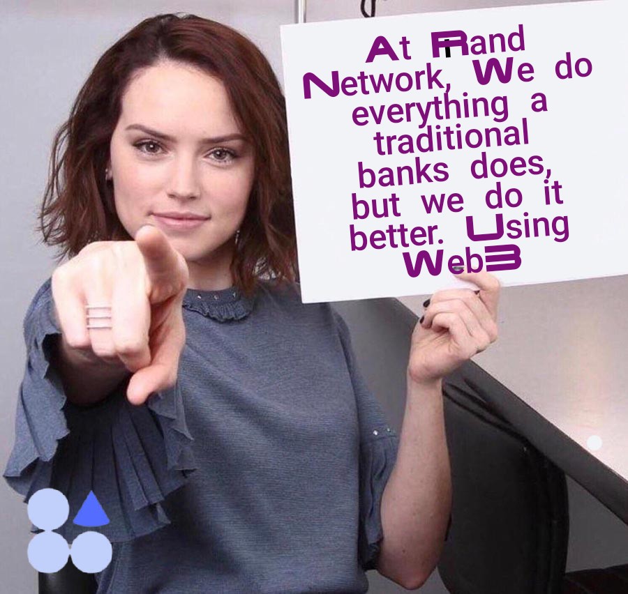 uwemlevel's tweet photo. At Rand Network, We do everything a traditional banks does, but we do it better,Using Web3and AI technology.
#Randnetwork #crypto #Randersmadness #RandApp #DeFi https://t.co/ksUrAi0X32