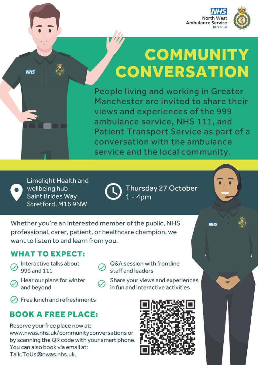<a href="/NWAmbulance/">North West Ambulance Service</a> invite you to their Community Conversation event 👇 <a href="/boltoncarers/">Bolton Carers Support</a> <a href="/ageukbolton/">Age UK Bolton</a> @boltonathome <a href="/boltoncouncil/">Bolton Council</a> <a href="/BoltonChampions/">Bolton's Community Champions</a> <a href="/CABuryandBolton/">Citizens Advice Bury & Bolton</a> <a href="/cahn_uk/">Caribbean & African Health Network</a> <a href="/YourEDIDude/">Lord Amraze Khan 🌈 (He/Him) Chartered MCIPD</a> <a href="/BltonInterfaith/">Bolton Interfaith Council</a> <a href="/SanctuaryBolton/">BoltonSanctuary</a> <a href="/BoltonPride/">Pride Bolton (Bolton Pride)</a> <a href="/boltongpfed/">Bolton GP Federation</a> <a href="/ActiveBolton/">Active Bolton - Let’s Keep Bolton Moving</a>
