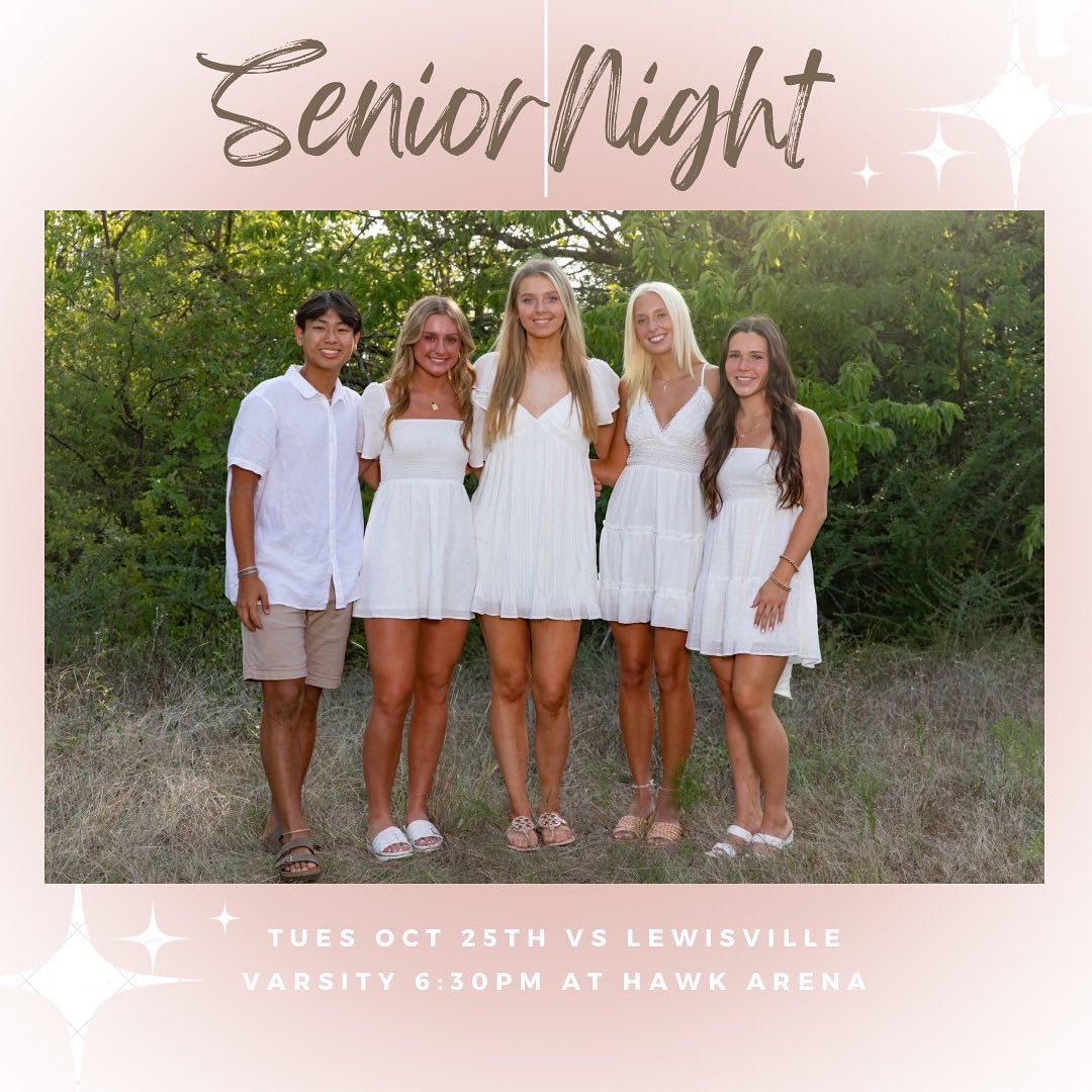 HHSVB's tweet photo. It's our final GAMEDAY and it’s Senior Night!
HAWK FANS…Be there & Be Loud,as we play Lewisville @ HOME.
Senior ceremony will be before the Varsity game.
Varsity 6:30
9A 5 / JV1 5:30 / 9B 6
Tickets on Hometown Fan App
#HHSVB #GoHawks #seniornight #hpnd
📷: @Fatcontroller https://t.co/2XmPEAs5Af