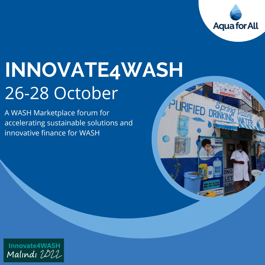 We are co-sponsoring the Innovate4WASH forum and our colleague @battertweet will host a session on innovative #finance. We are available to discuss disruptive ideas to close the #WASH service and finance gap! More info: lnkd.in/ezYfMTaH #innovate4washmalindi #WASH