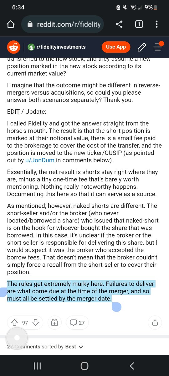 Christalball93's tweet photo. What happens to #NakedShort positions when a merger is completed? The FTDs come due at the time of the merger! Maybe this is AA's plan. Remember he has hinted at Mergers and Acquisitions many times... #AMC https://t.co/FjN4WLuFlM