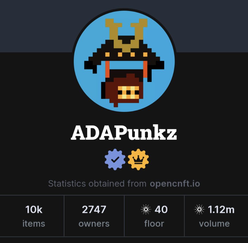 ADAPunkz's tweet photo. The only OG punkz of #Cardano 🤟
The only punkz with a @Pavia_io Metaverse HQ
The only punkz with a #CNFT record label
The only punkz building #Web3 apps
The only punkz stakepool
The only punkz with +1m sales volume
The only punkz with +2.5k holders
The only punkz with a MFing Z! https://t.co/3AwInowxl7