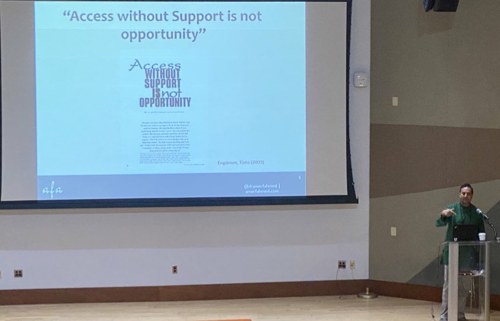 “Access without Support is not opportunity” <a href="/dramerfahmed/">Amer F. Ahmed, Ed.D.</a> <a href="/TheMCPC/">Maryland Cultural Proficiency Conference</a> #MCPC2022