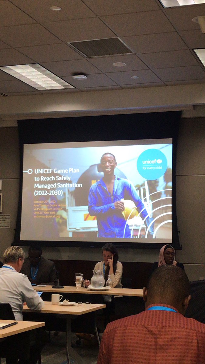 Great to be at #UNCwaterandhealth First session this morning by <a href="/UNICEF/">UNICEF</a> on their game plan to reach safely managed sanitation by 2030 #sanitationsystems #sanitationforall #WASH