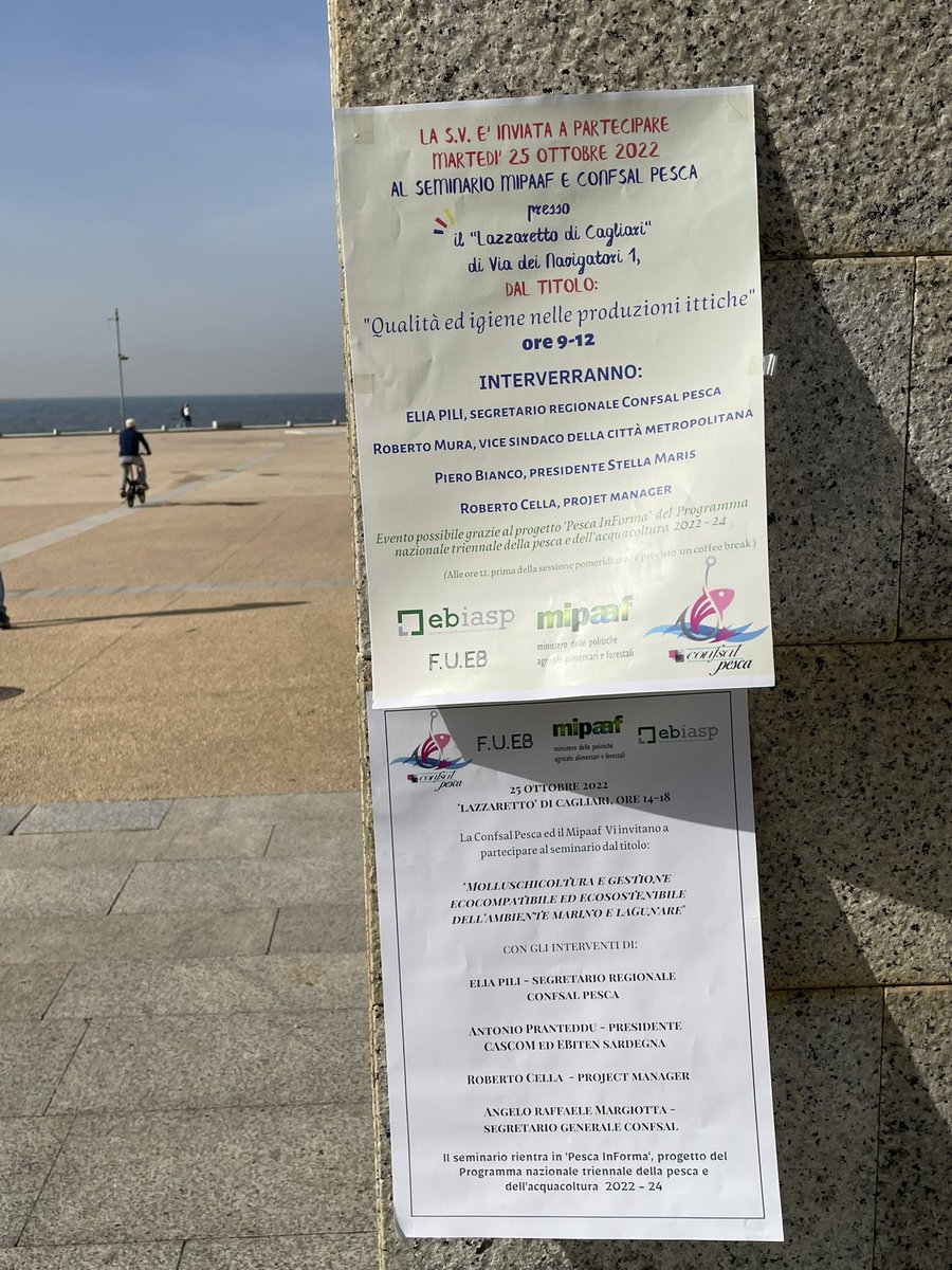 ConfsalPesca's tweet photo. Continuano i seminari formativi e di confronto in Italia del progetto  #PescaInForma (questa volta a #Cagliari) di #Confsalpesca e #Mipaaf con gli operatori del settore #ittico e personalità del mondo politico come la vice governatrice della Sardegna Alessandra Zedda, intervenuta https://t.co/A44jDURnk7