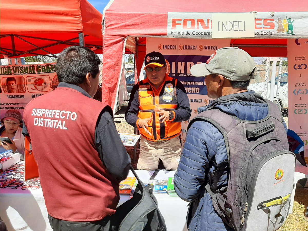 indeciperu's tweet photo. ✅#INDECI #Ayacucho participó en caravana multisectorial en el Tambo Patahuasi, #Vischongo, provincia de #Vilcashuaman, organizada por @MidisPAIS, con asistencia técnica a autoridades locales y comunales, orientando a gestores y población ante próximas #LluviasIntensas.🇵🇪💪 https://t.co/FLyFj987dV