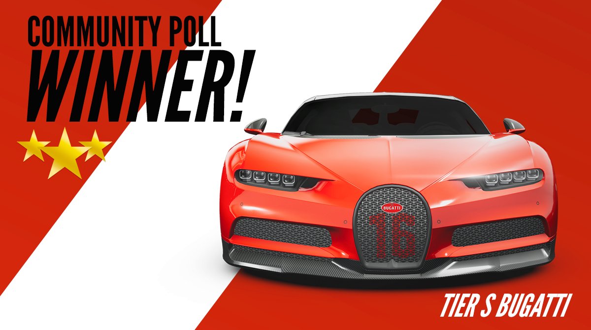 RebelRacing's tweet photo. Following the recent victory of Tier S Bugatti events in our latest Player Choice poll, we now have a Tier S Bugatti Open Ladder event live in-game.

This event will also be followed by a Tier S Bugatti Open Shoot-Out event which goes live this Friday!

Best of luck Rebels! https://t.co/dof9OAnRDh