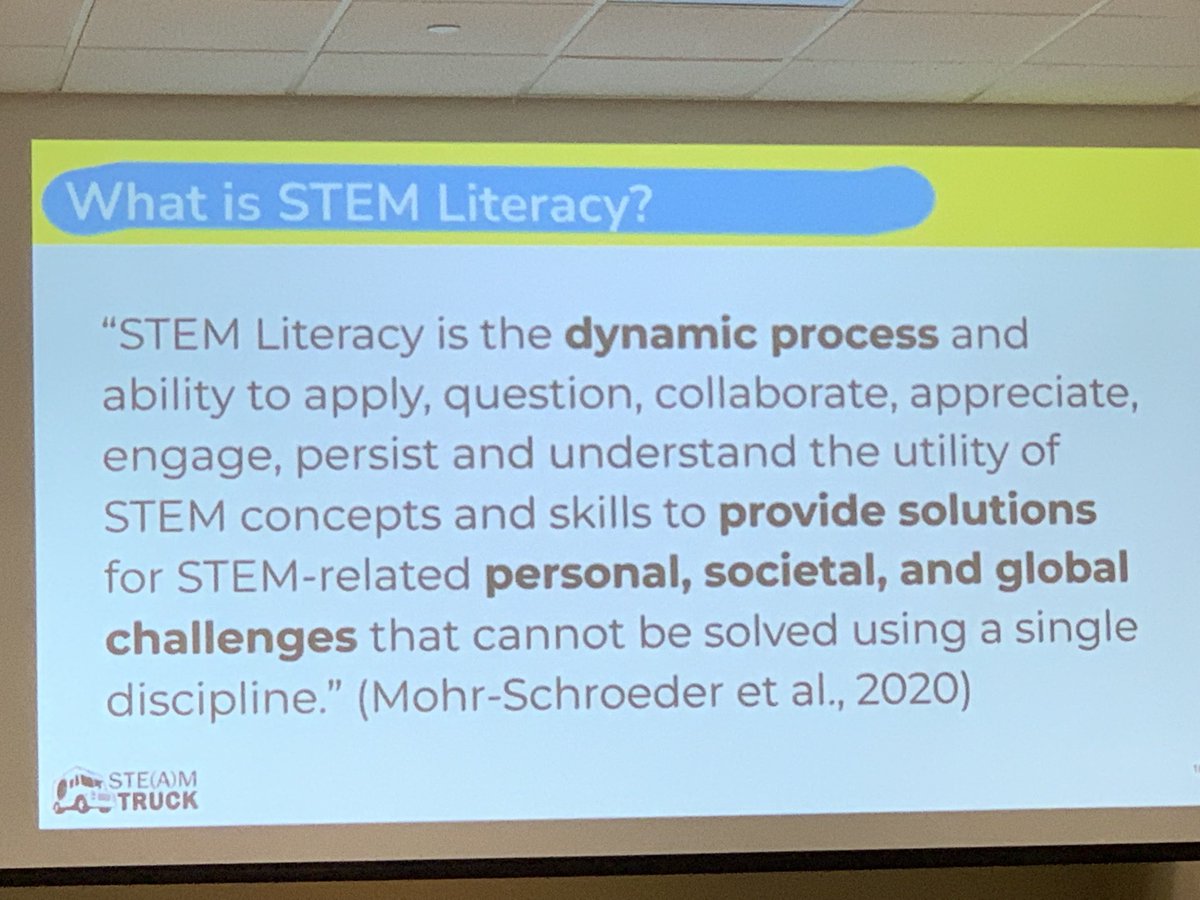 Great convo about STEM literacy with fellow Georiga educators led by Marsha Francis. ⁦@STEMGeorgia⁩ STE(A)M Forum 2022 Great definition shared below to get the convo started. steamtruck.org/about-steam-tr…