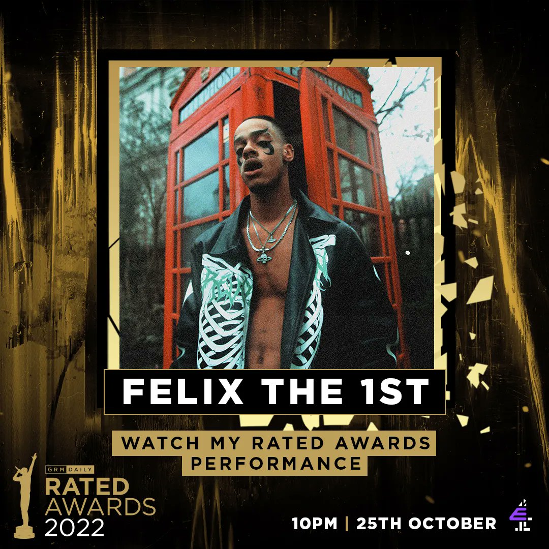 🎤 ANNOUNCED PERFORMER: @felixthe1st_ 🏆 Tune into the @RatedAwards at 10pm tonight on @E4Tweets 📱 #RatedAwards