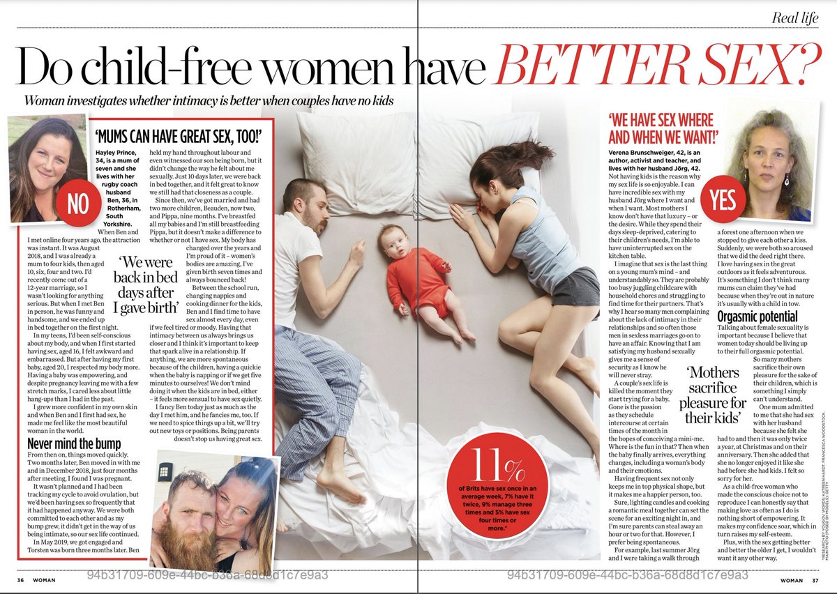 katreenhardt's tweet photo. Do childfree women really have better sex? You tell me. My piece in this week's issue of @WomanMagazine 
#childfree https://t.co/y2PKN11eau