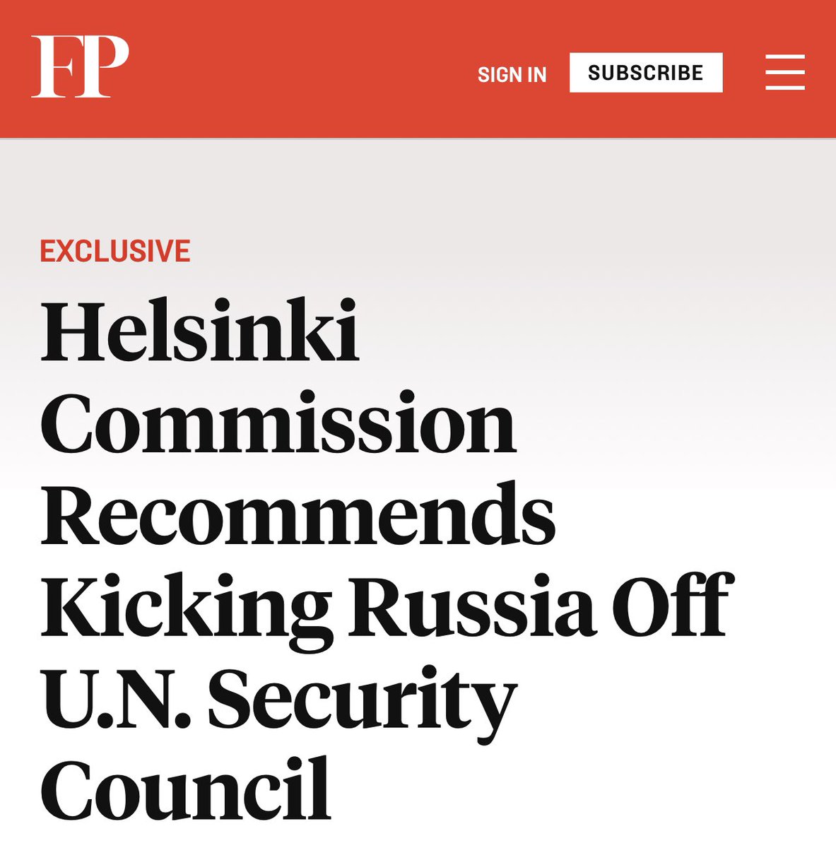 Kick Russia off the UN Security Council