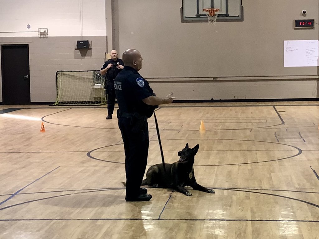 Thank you to Sgt. Rentz and Cpl. Bunch with K9 officers Odan and Wolf of the Holly Springs Police Department for visiting with us today!
