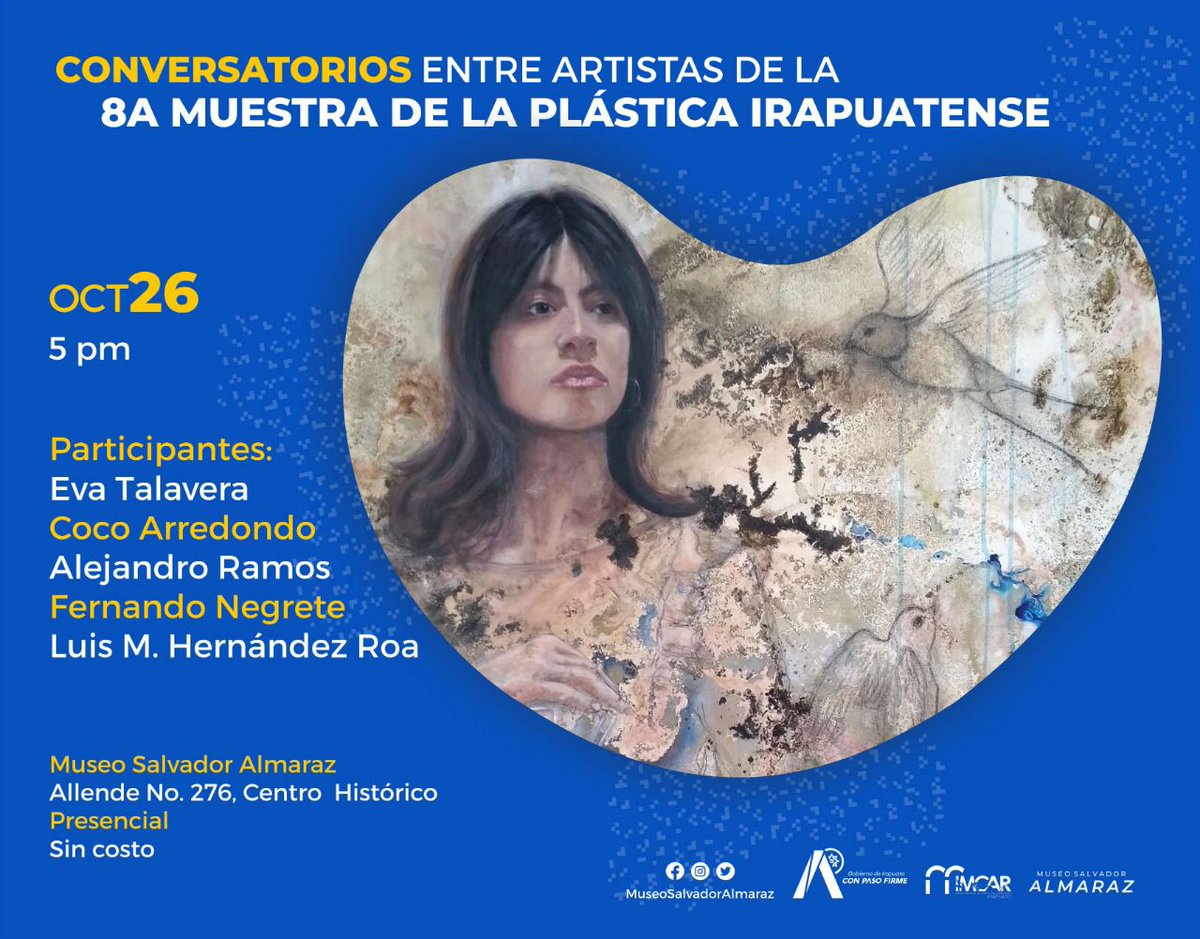 Te esperamos en el conversatorio entre artistas este 26 de octubre a la 5 en nuestro museo. #CulturaParaTodos