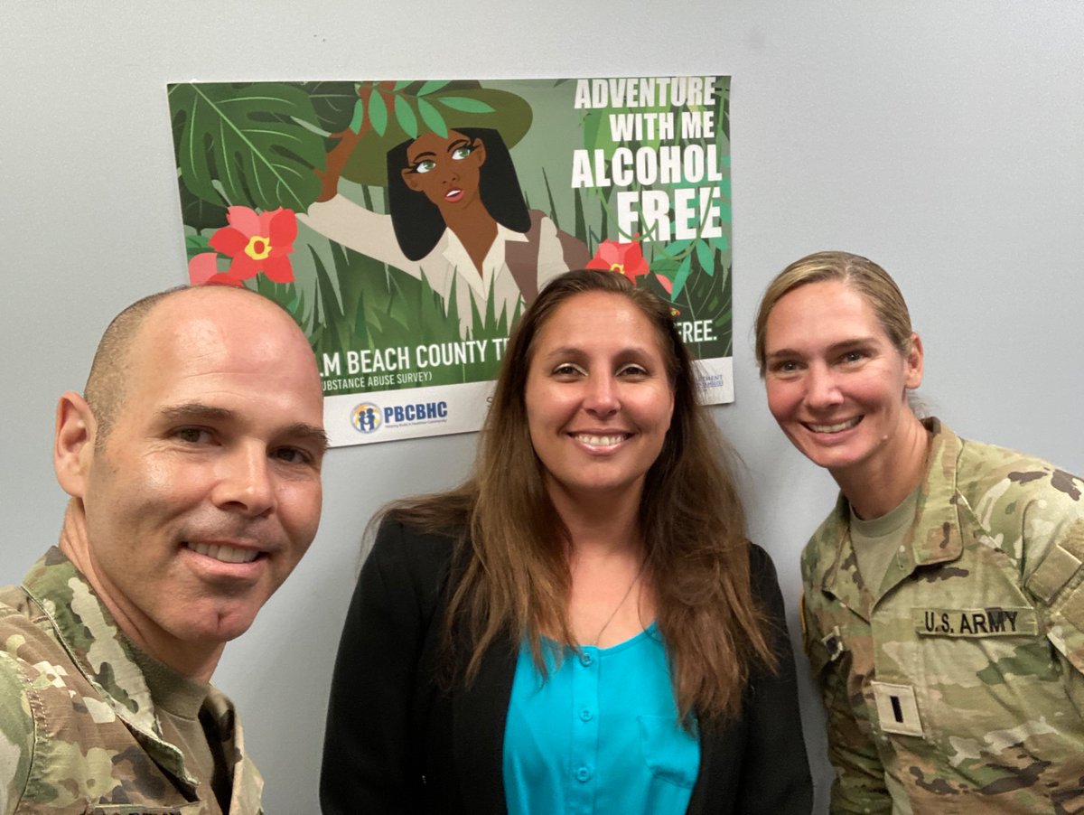 PBCBHC's tweet photo. Thanks to the National Guard for stopping by to drop off supplies for #TakeBackDay this Saturday 10 am - 2 pm. https://t.co/3qt1pdauVf