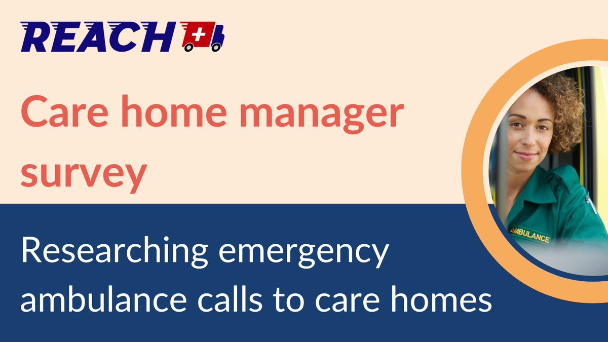 NIHR ARC East Midlands (@arc_em) on Twitter photo Are you a #CareHome manager based in the East Midlands?
We want your views and experiences 🗣️📢 about the management of medical emergencies in care homes.
Please support our <a href="/NIHRresearch/">National Institute for Health and Care Research</a> by completing this short online survey:
🔗bit.ly/3UKWoCC Are you a #CareHome manager based in the East Midlands?
We want your views and experiences 🗣️📢 about the management of medical emergencies in care homes.
Please support our <a href="/NIHRresearch/">National Institute for Health and Care Research</a> by completing this short online survey:
🔗bit.ly/3UKWoCC