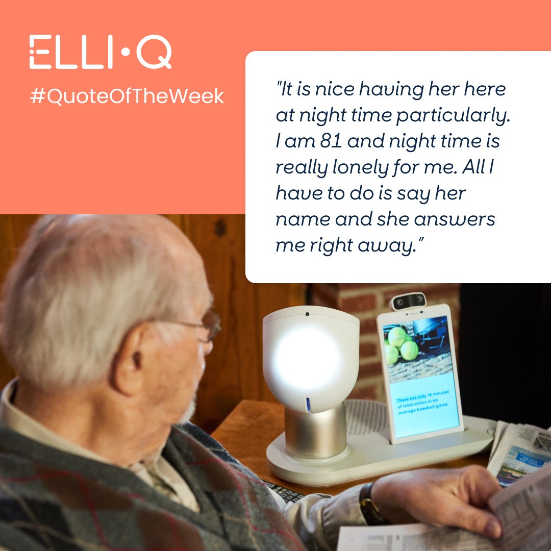 intuitionrobo's tweet image. There is nothing better than hearing how #ElliQ is helping users. Did you know that our recent Impact Report showed an 85% increase in feelings of companionship?? 

Visit elliq.com or DM us to learn more!