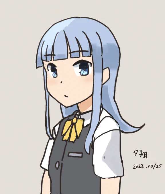 初風#艦これ版深夜の真剣お絵描き60分一本勝負 #艦これ版真剣お絵描き60分一本勝負_20221025 
