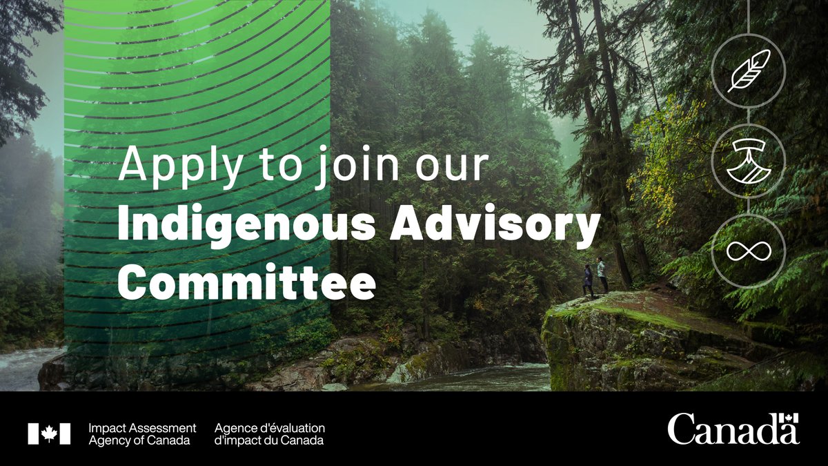 Only 3 weeks left to join our Indigenous Advisory Committee. It is a unique way to offer your expert advice and support our work with #IndigenousPeoples in #ImpactAssessment. Apply now canada.ca/en/impact-asse…