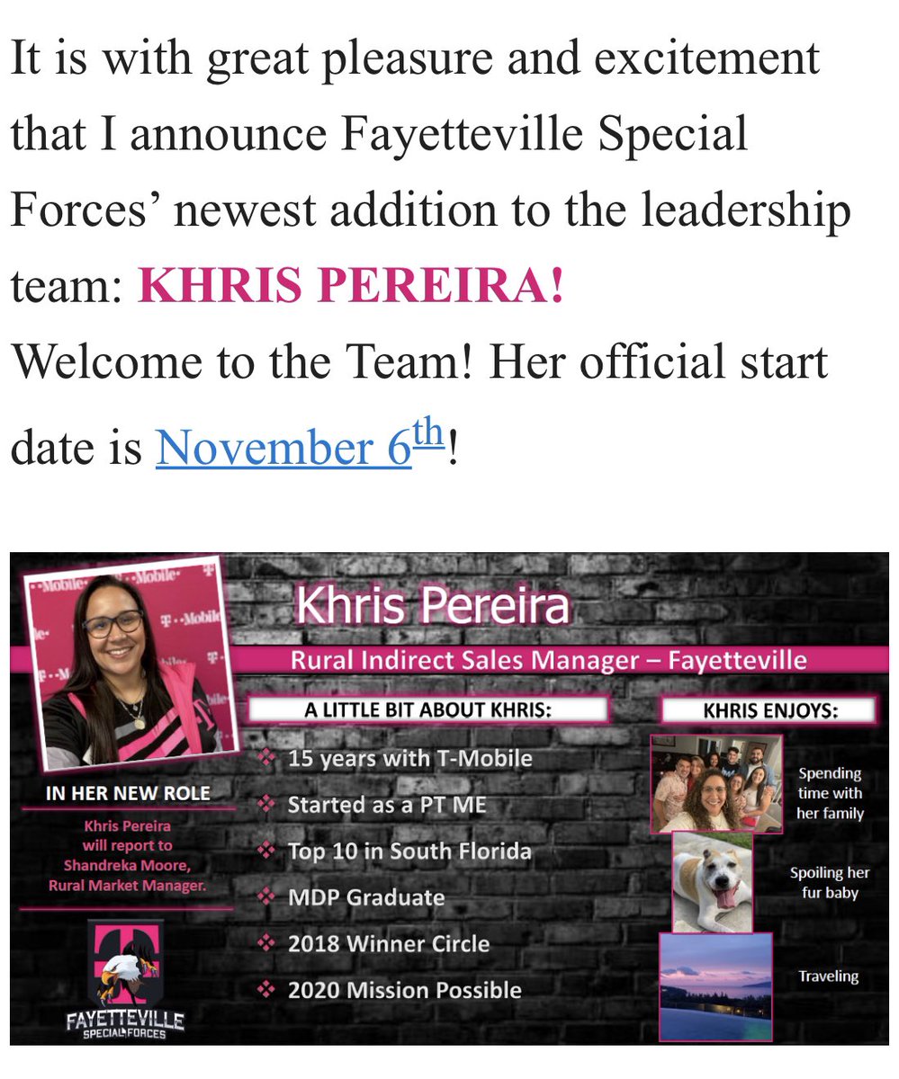 Welcome to Fayetteville Khris! Can’t wait to work with you and see all that you’ll bring to the team! 🤗 <a href="/MrDennisJones/">Dennis Jones</a> <a href="/ChappyCLT/">Matt Chappell</a> <a href="/JohnStevens_/">John Stevens</a>