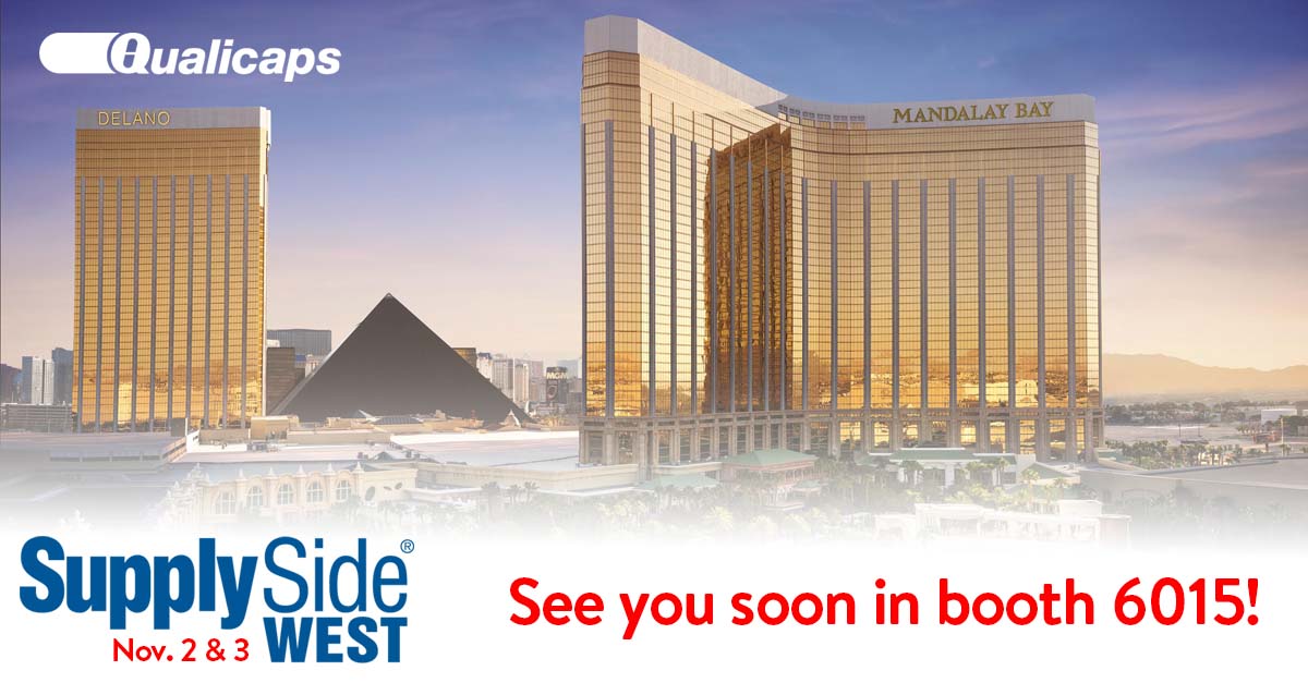 QUALICAPS's tweet photo. We're just a week away from SupplySide West 2022! Be sure to put a visit with Qualicaps on your schedule to learn about how our capsules and equipment can help your company reach it's full potential. https://t.co/35VaRaeV3f
