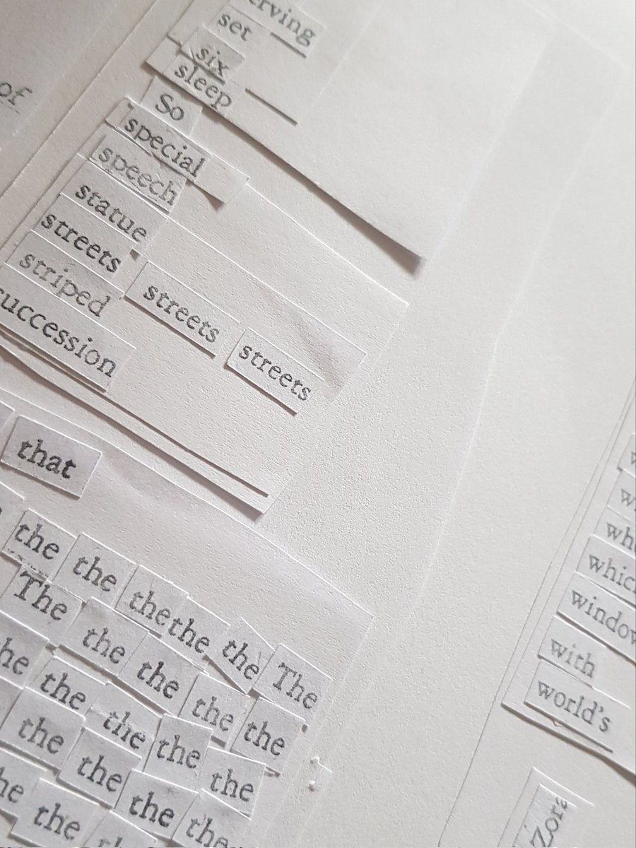 iconolocode's tweet photo. Sorting words by hand, very time consuming and humbling experience after using a lot of #NLProc

It's for an assignment where we have to go back to paper, cut and paste techniques, to distance ourselves from premade functions and predefined workflows in interfaces. https://t.co/n4cofwCbXS