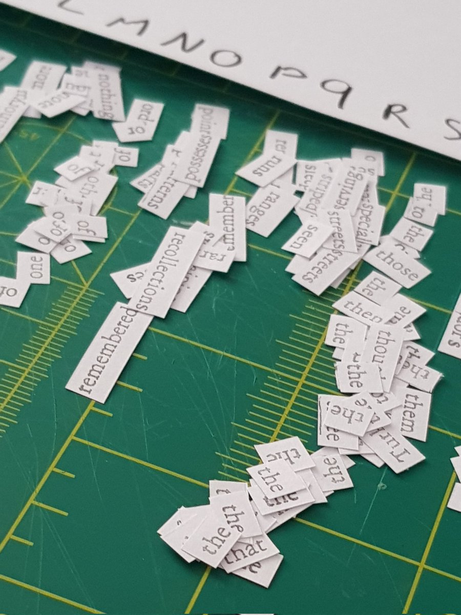 iconolocode's tweet photo. Sorting words by hand, very time consuming and humbling experience after using a lot of #NLProc

It's for an assignment where we have to go back to paper, cut and paste techniques, to distance ourselves from premade functions and predefined workflows in interfaces. https://t.co/n4cofwCbXS
