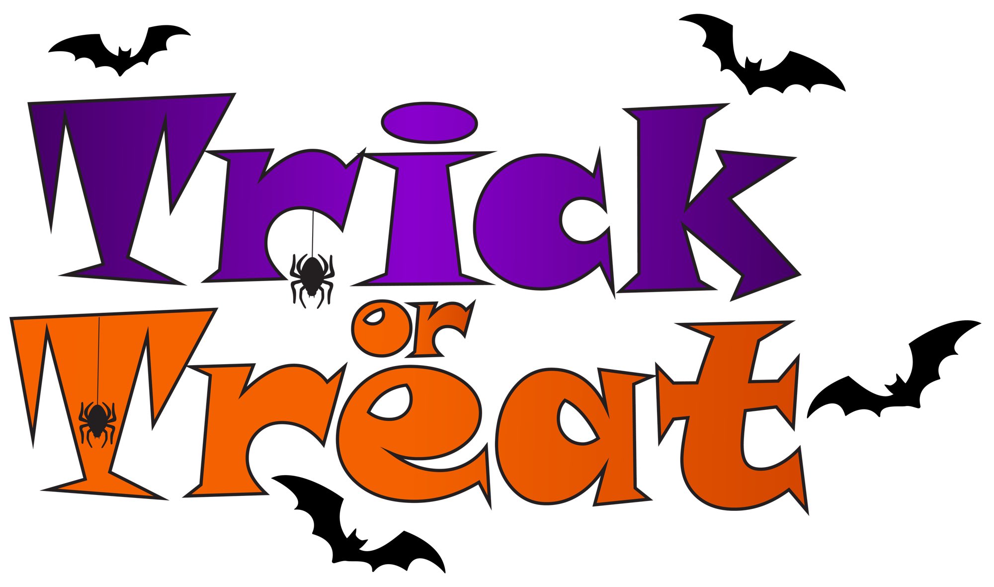 Trick or treat надпись