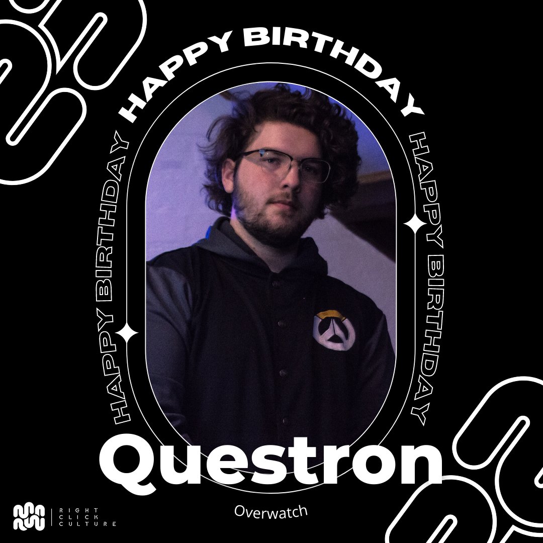 RightClickCltr's tweet photo. Wishing our client @Questr0n a happy birthday today! ๐ฅณ
#RightClick #RCC #Questron #Overwatch2 #Overwatch https://t.co/pRGn2dWDe8
