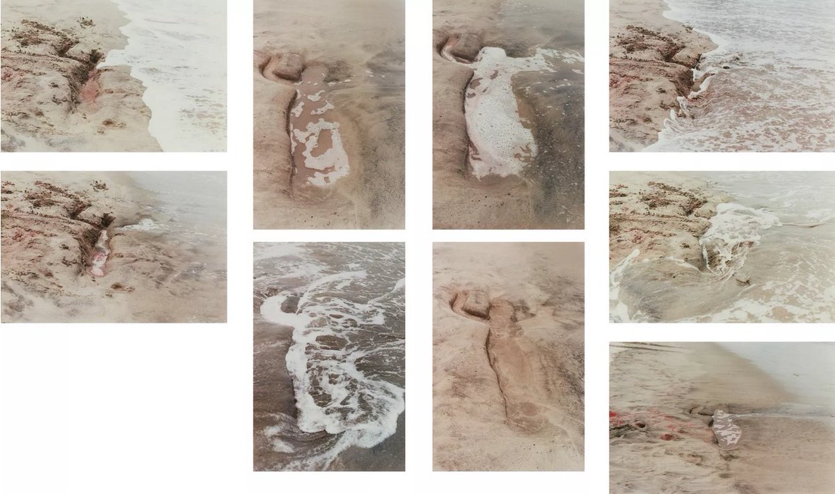 8// and if this is so, then a more apt comparison might be Ana Mendieta; In particular her “Silueta” series, comprising more than 200 earth-body works that saw the artist burn, carve, and mould her silhouette into the landscapes of Iowa and Mexico.