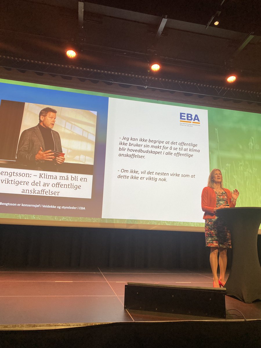 Grønn Byggallianse (@norwaygbc) on Twitter photo Kari Sandberg i <a href="/EBAbyggoganlegg/">Entreprenørforeningen - Bygg og Anlegg (EBA)</a> sier at næringen både kan og vil levere langt mer enn det myndighetene tror vi kan levere. #gba20 Kari Sandberg i <a href="/EBAbyggoganlegg/">Entreprenørforeningen - Bygg og Anlegg (EBA)</a> sier at næringen både kan og vil levere langt mer enn det myndighetene tror vi kan levere. #gba20
